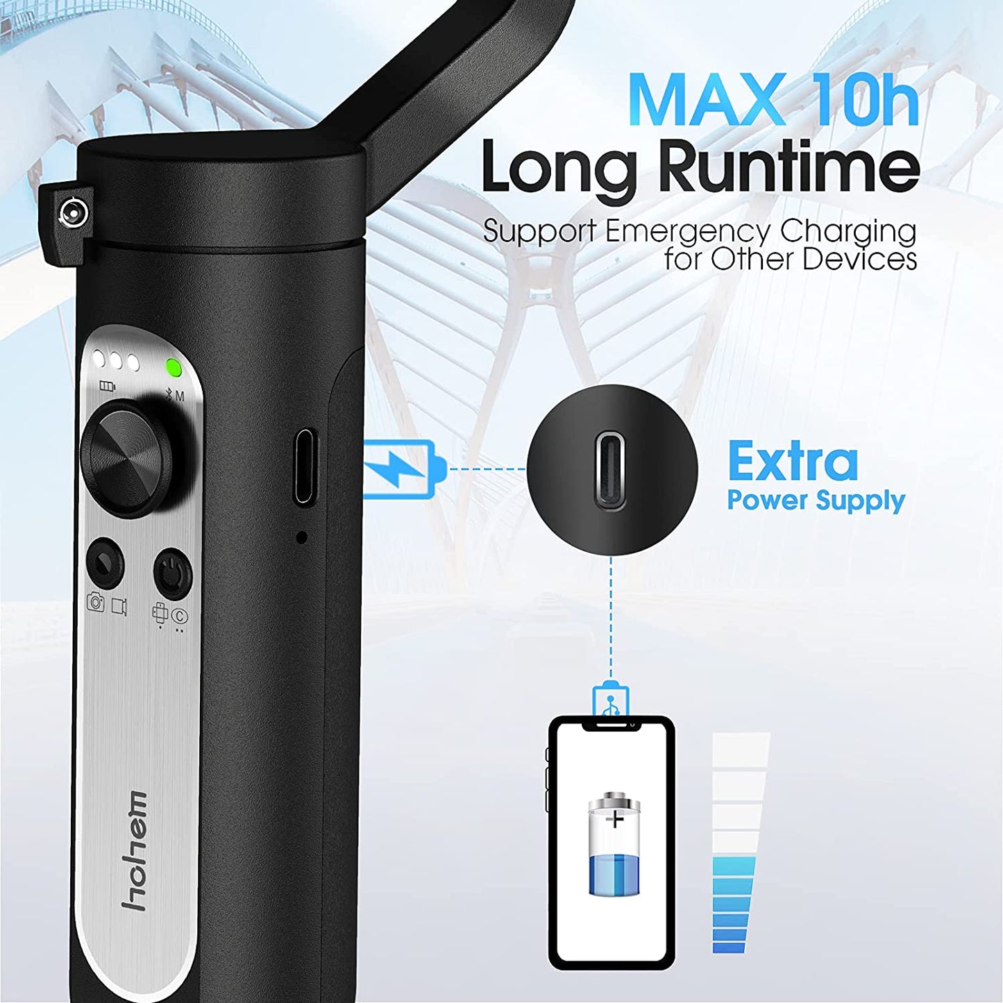 Smartphone Gimbal 3-Axis Handheld Stabilizer Phone Selfie Stick