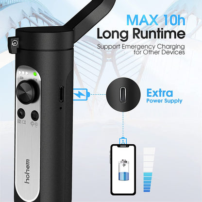 Smartphone Gimbal 3-Axis Handheld Stabilizer Phone Selfie Stick