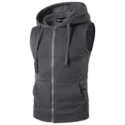 Sleeveless Zip Up Hoodie