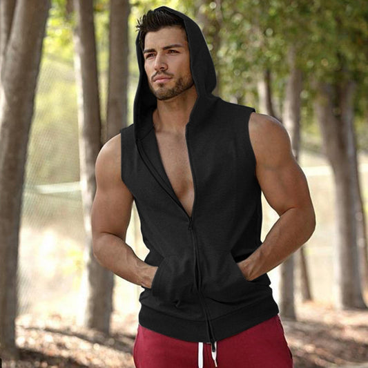 Sleeveless Zip Up Hoodie