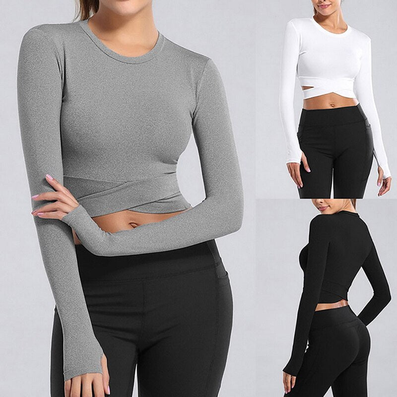 Tight Yoga Shirts Crop Top