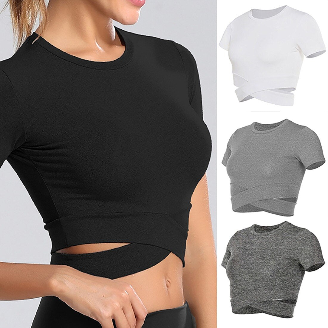 Tight Yoga Shirts Crop Top