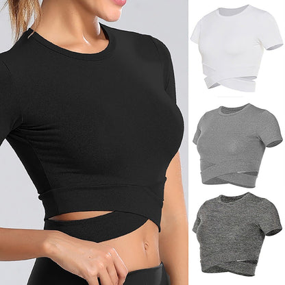 Tight Yoga Shirts Crop Top