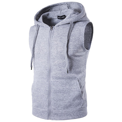 Sleeveless Zip Up Hoodie