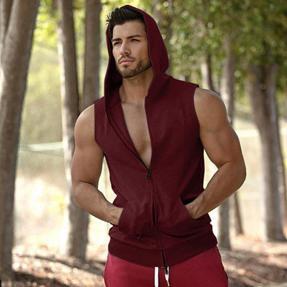 Sleeveless Zip Up Hoodie