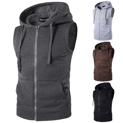 Sleeveless Zip Up Hoodie