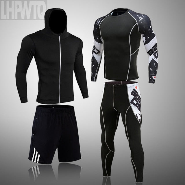 Men Sportswear Compression Breathable Suits