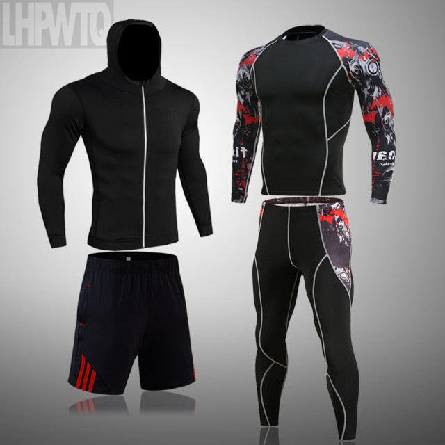 Men Sportswear Compression Breathable Suits