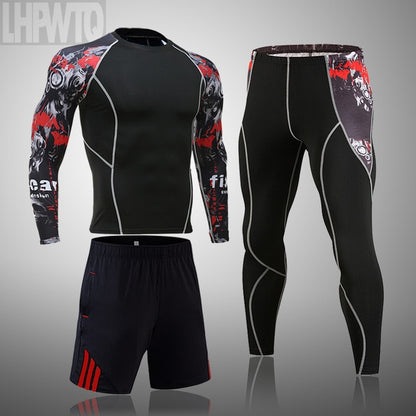 Men Sportswear Compression Breathable Suits